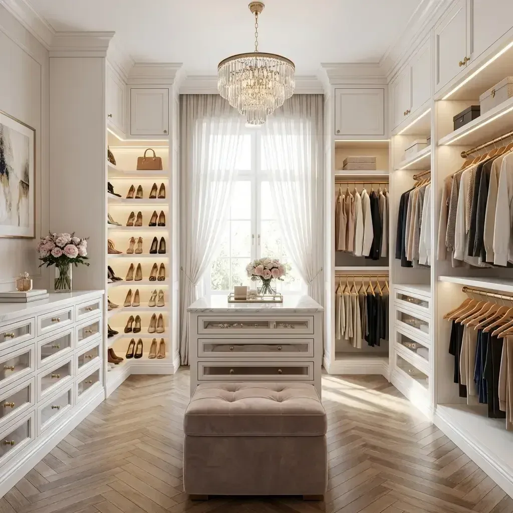 Fremont cabinets walk closet organization