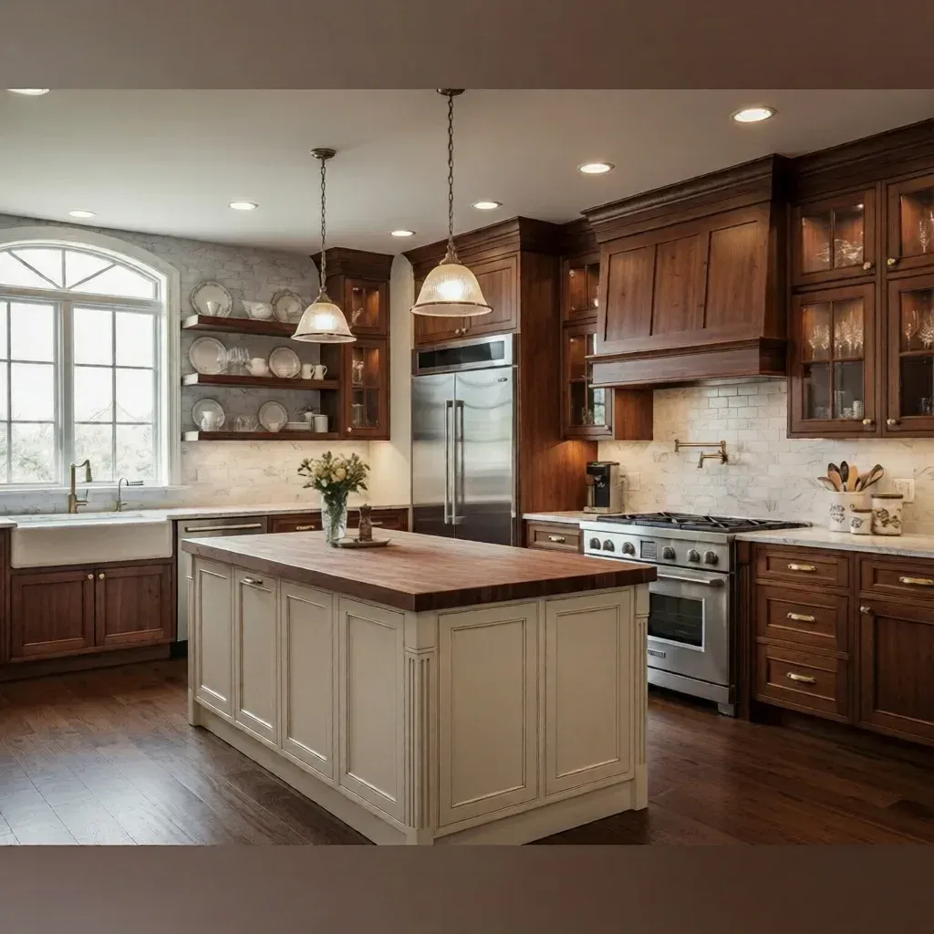 Custom Hutch & Buffet Cabinetry process close-up